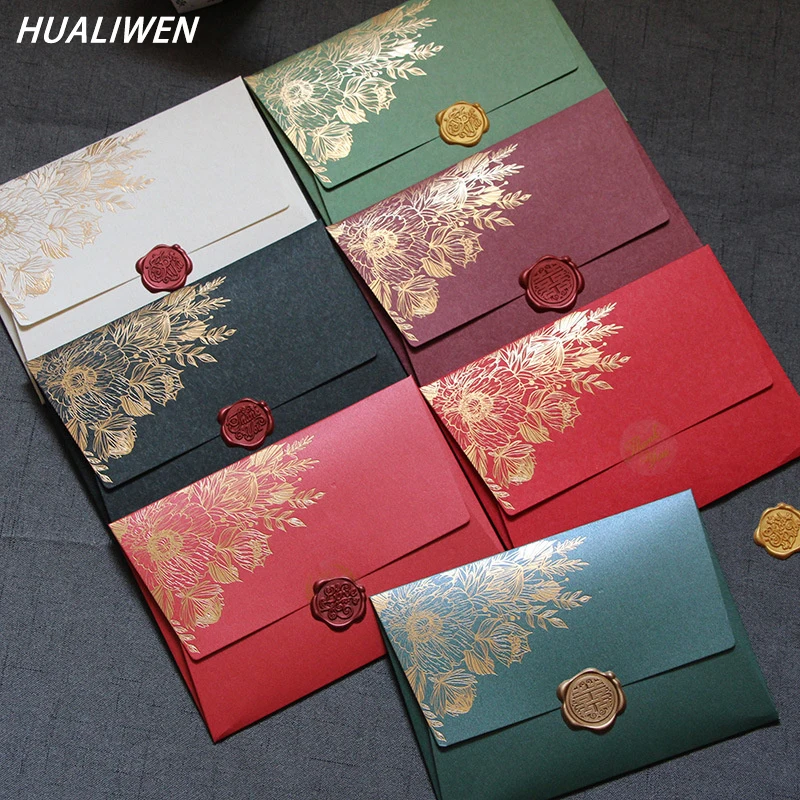 Wax Seal Letter Kit - 10 teile/paket Hochwertige Perle Papier Umschläge