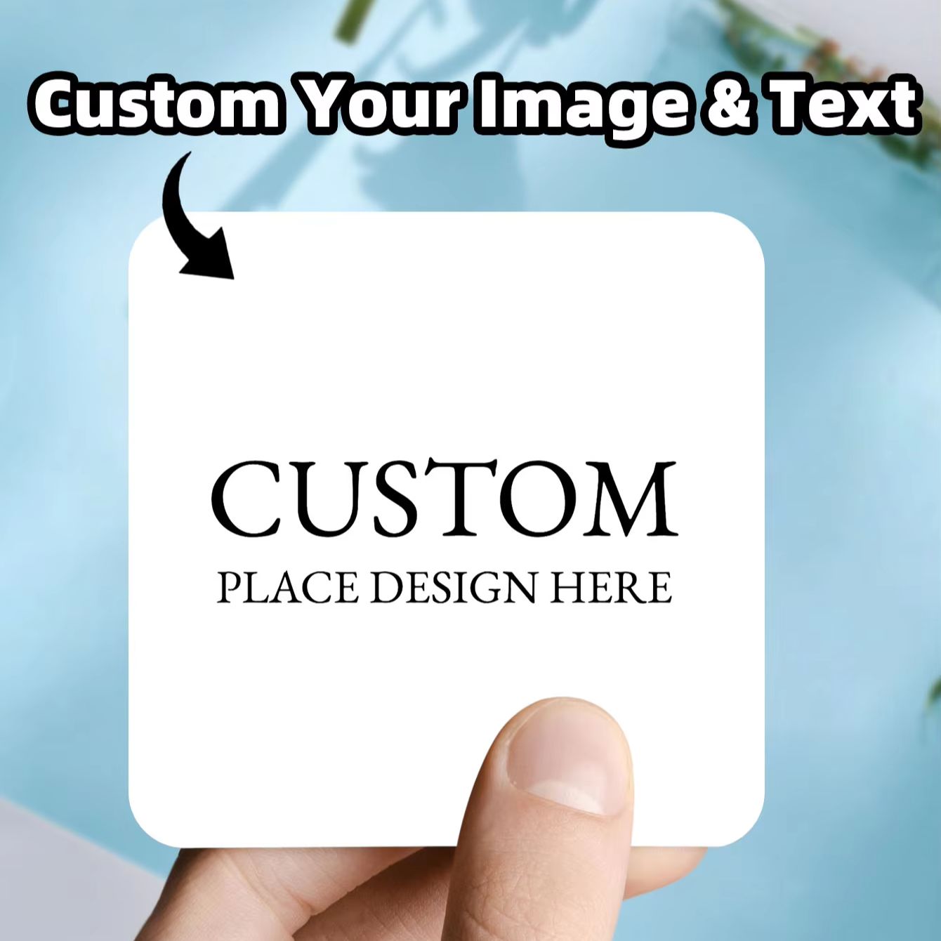 Personalised Candle Label - 1-100 Stück personalisierte quadratische wasserdichte Aufkleber