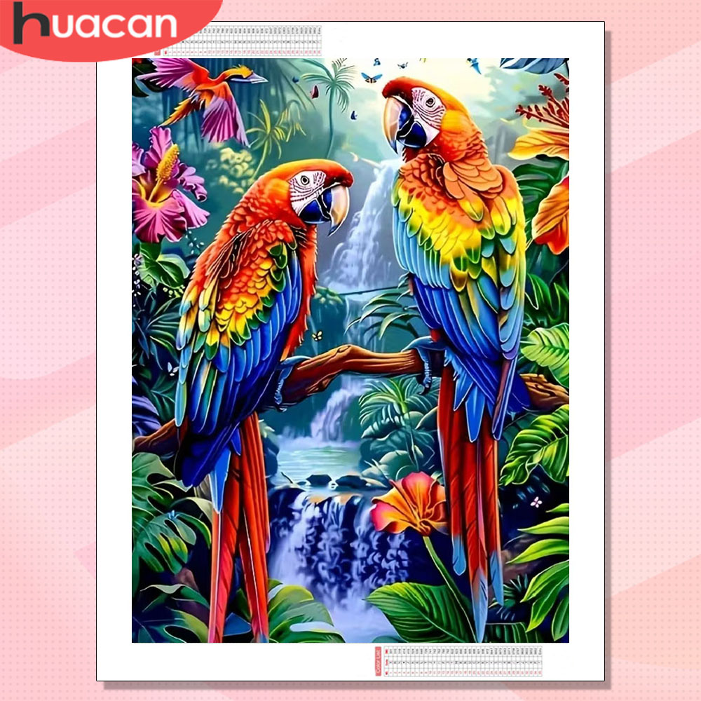 Photo Mosaic Print - HUACAN Diamantmalerei Neuer Papagei Einzigartiges Geschenk
