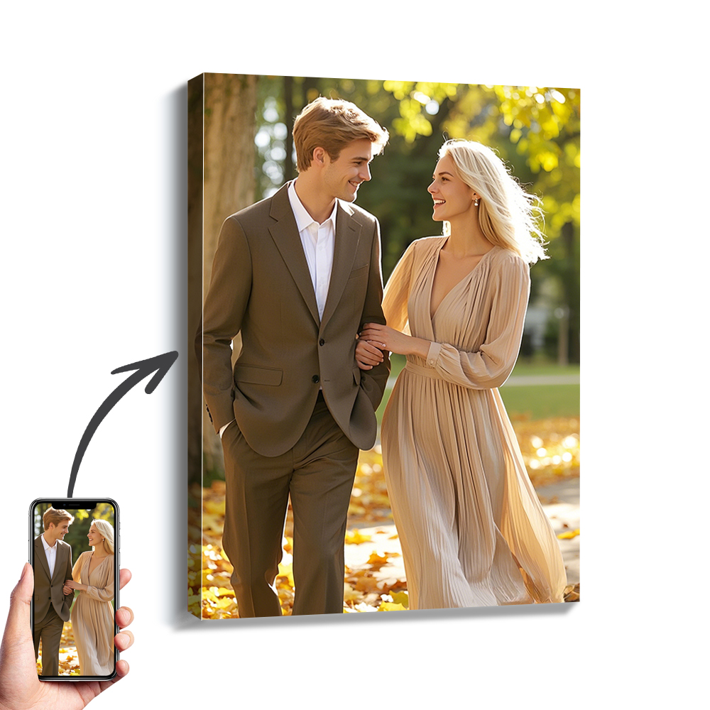 Engraved Wood Frame - 1-teilige individuelle Fotos mit DIY-Holzrahmen oder