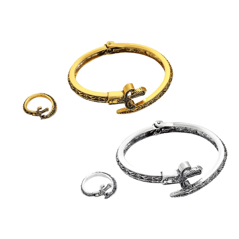 Coordinates Bracelet - Exquisites, von Schlangen inspiriertes, verstellbares Manschettenarmband