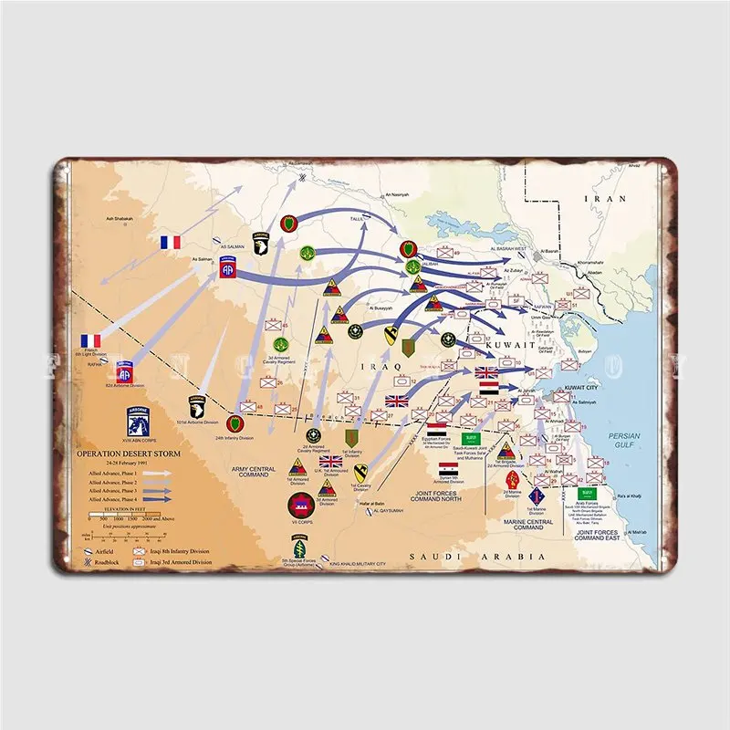 Custom Map Poster - Operation Desert Storms Ground Map 24-28