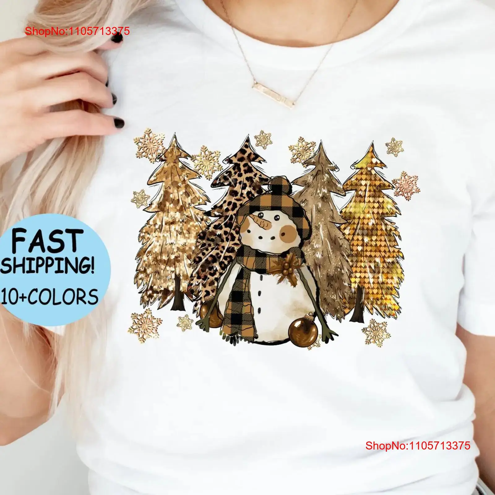 Family Tree Print - Weihnachtsbäume mit Leopardenmuster, Sweatshirt, T-Shirt, Weihnachten,