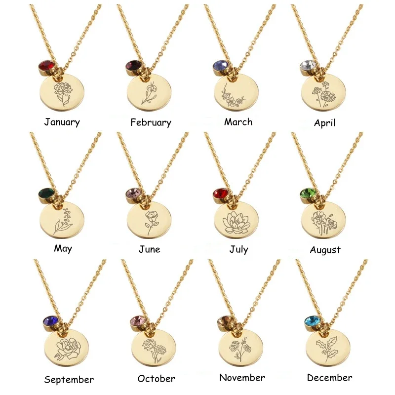 Geburtsmonat Blumen Clipart Bl – Birth Flower Necklace Bewertung und Preis