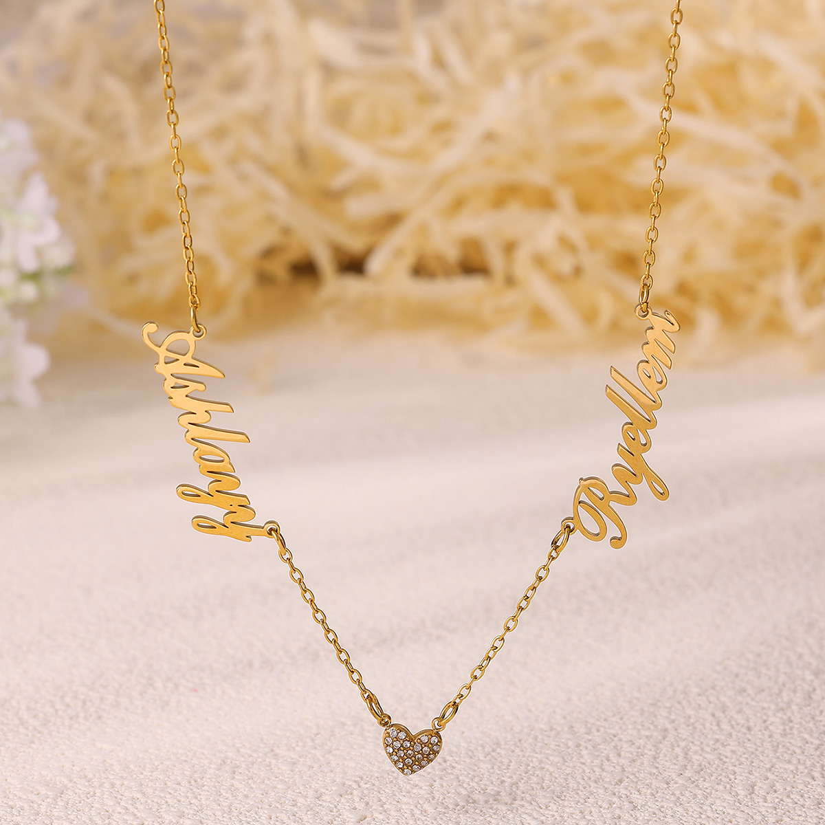 Benutzerdefinierte zwei Namen  – Name Necklace Custom Bewertung und Preis