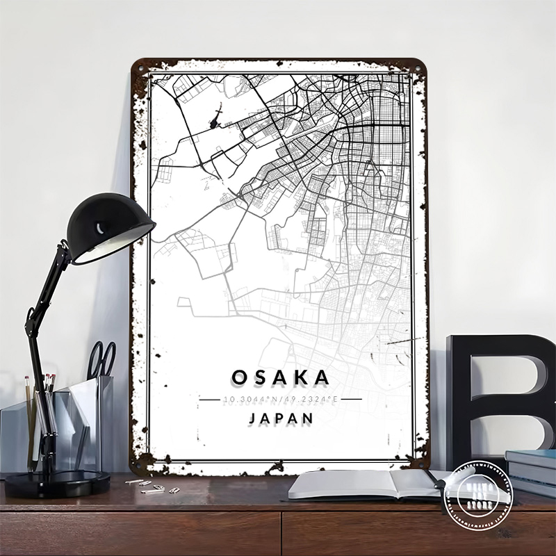 Osaka-Karte 3D-Textur Gedruckt – Custom Map Poster Bewertung und Preis