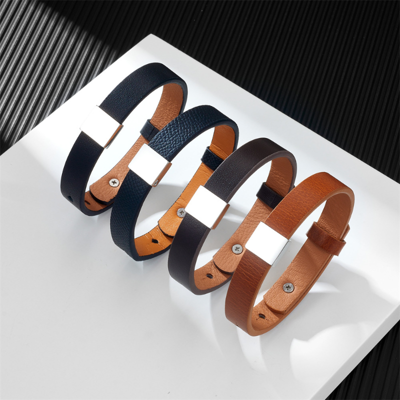 Modische Edelstahl Echt leder  – Coordinates Bracelet Bewertung und Preis