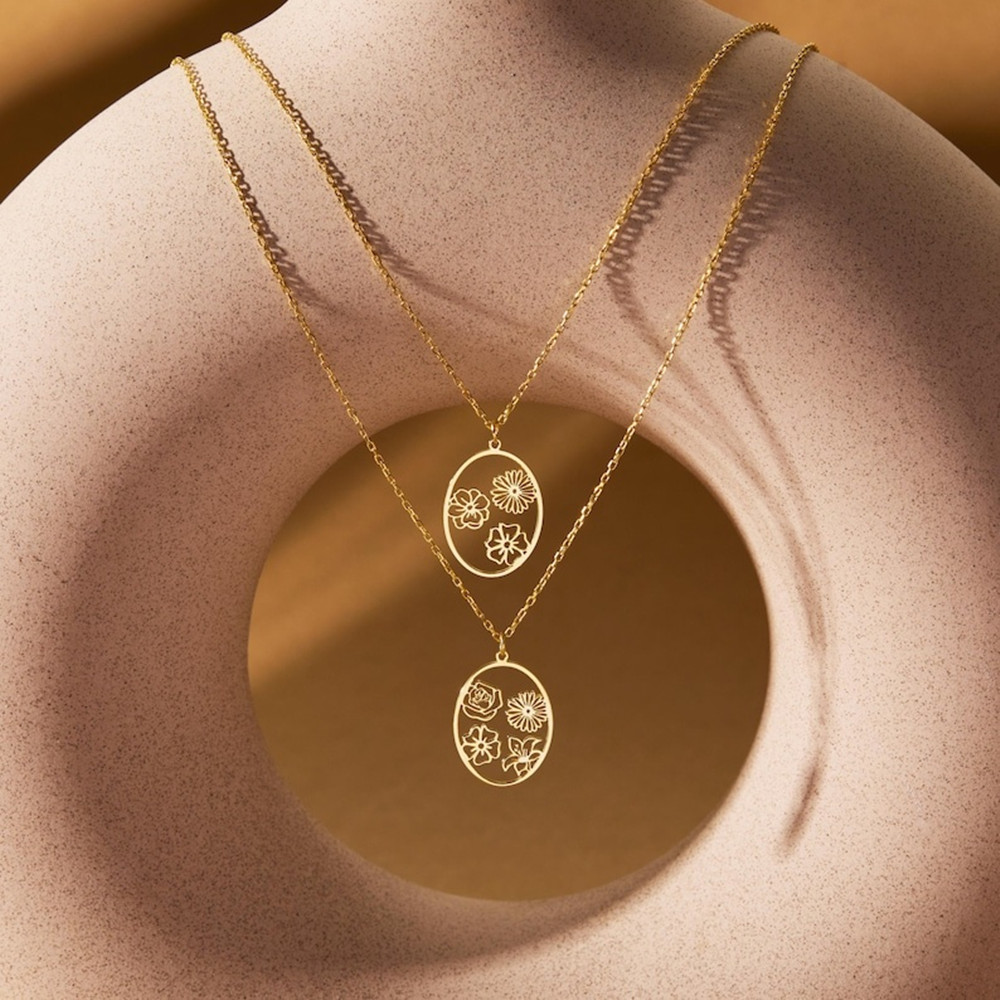 Personalisierte Geburtsblumen- – Birth Flower Necklace Bewertung und Preis