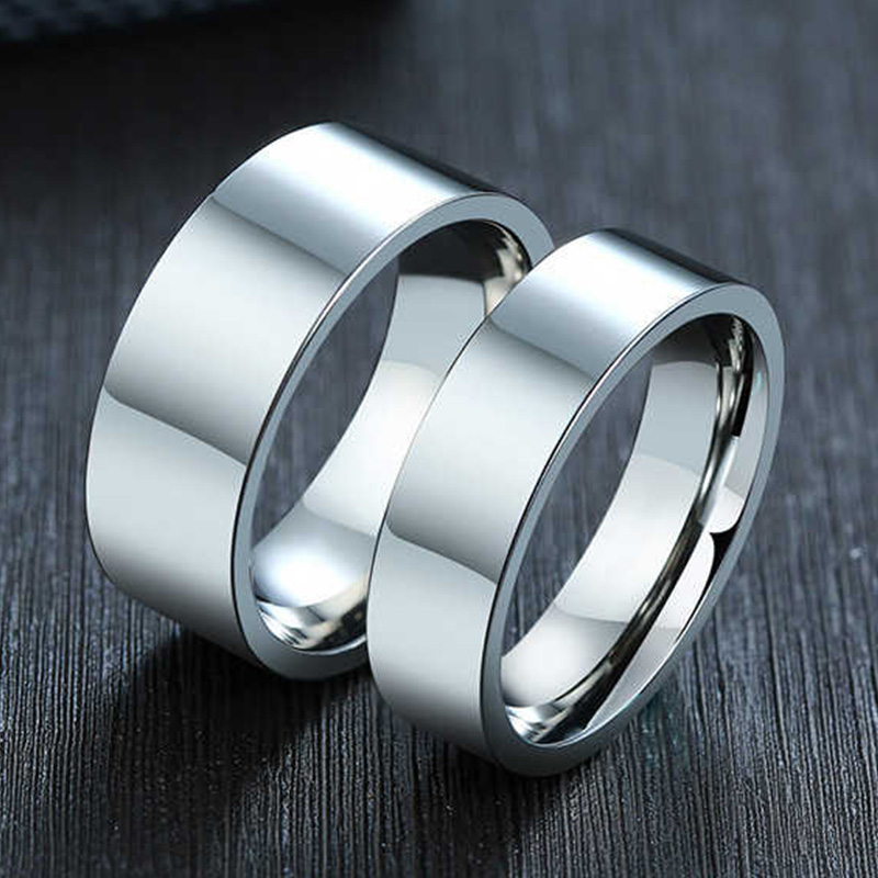 3/4/6/8 mm breite Edelstahlrin – Initial Ring Custom Bewertung und Preis