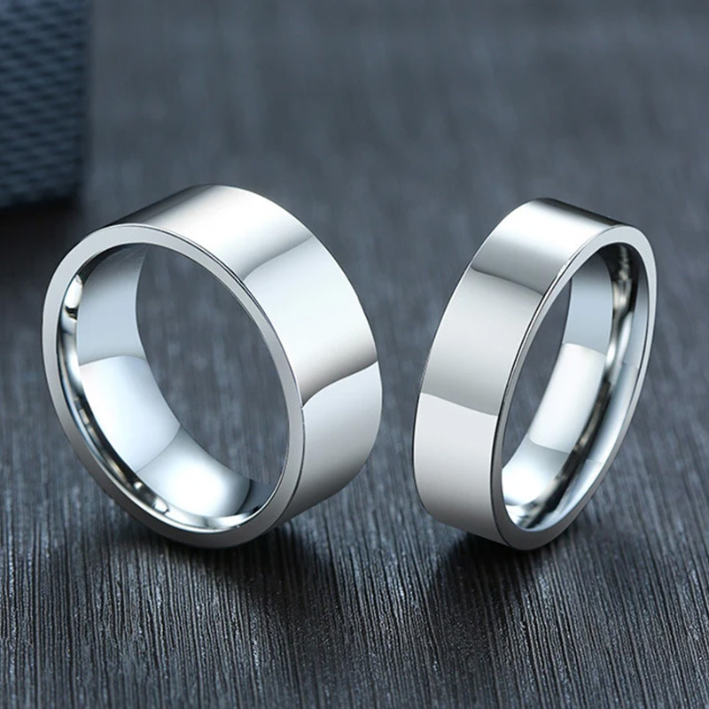 3/4/6/8 mm breite Edelstahlrin – Initial Ring Custom Bewertung und Preis