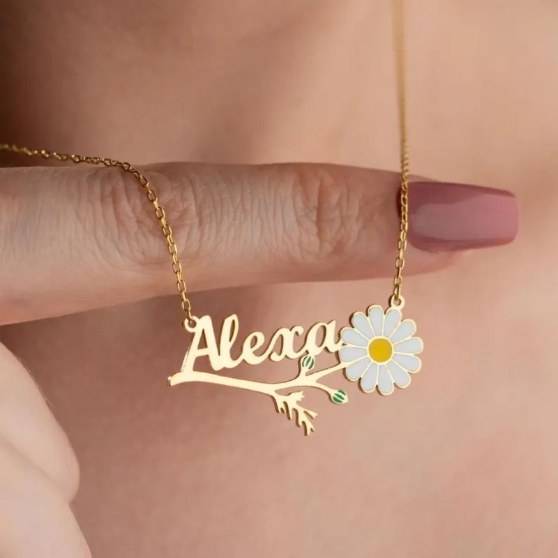 Roro's personalisierte bunte E – Birth Flower Necklace Bewertung und Preis