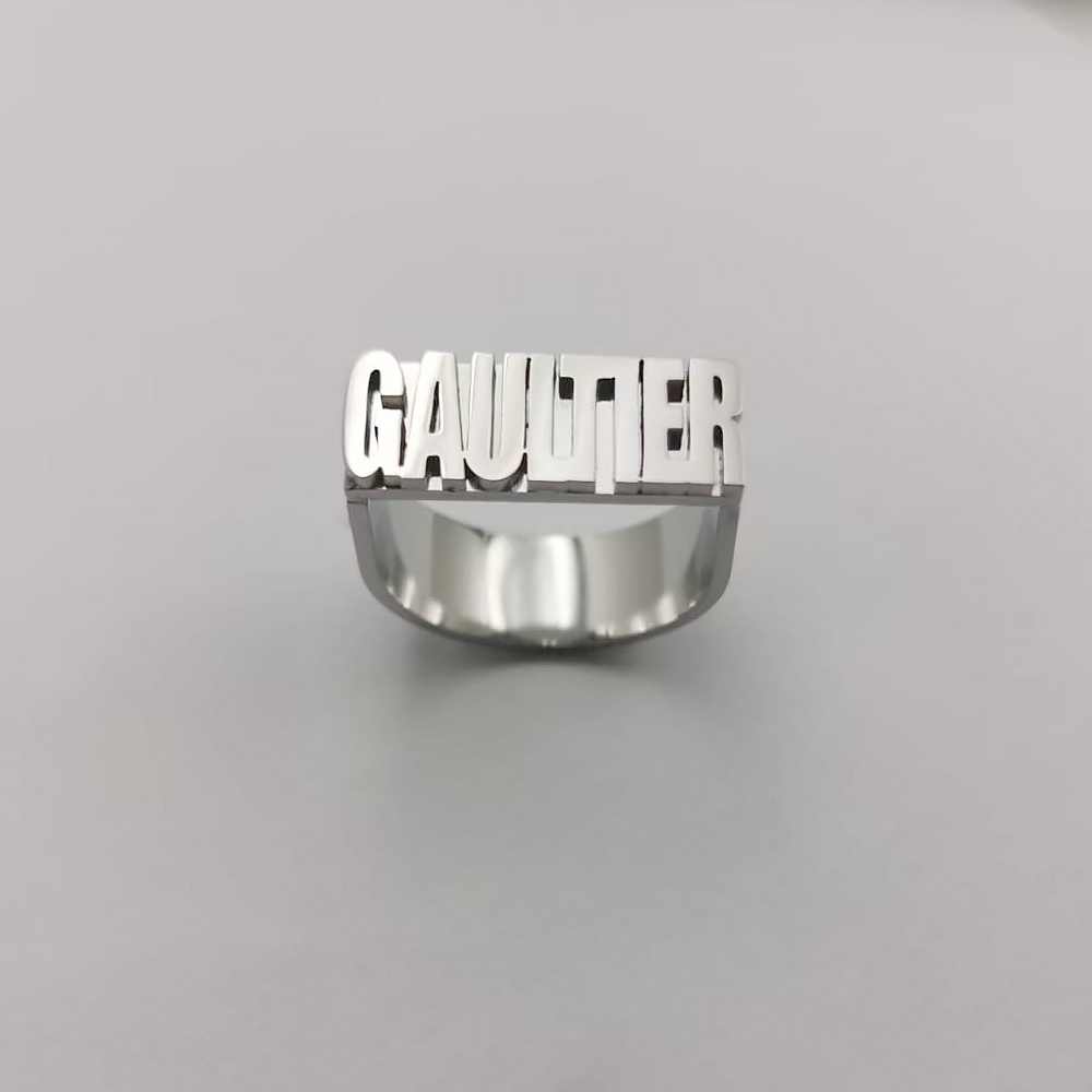 Benutzerdefinierte goldene Got – Initial Ring Custom Bewertung und Preis