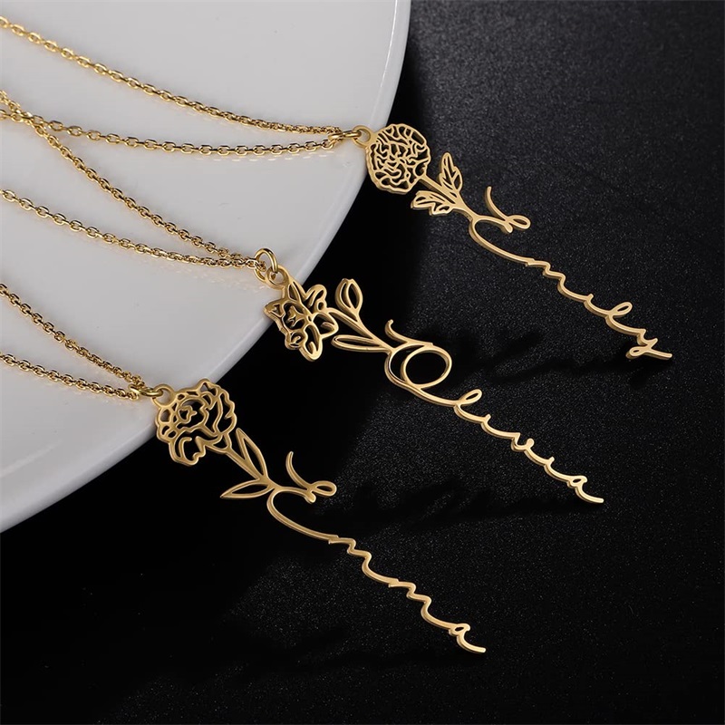 Personalisierte Geburtsblumen- – Birth Flower Necklace Bewertung und Preis