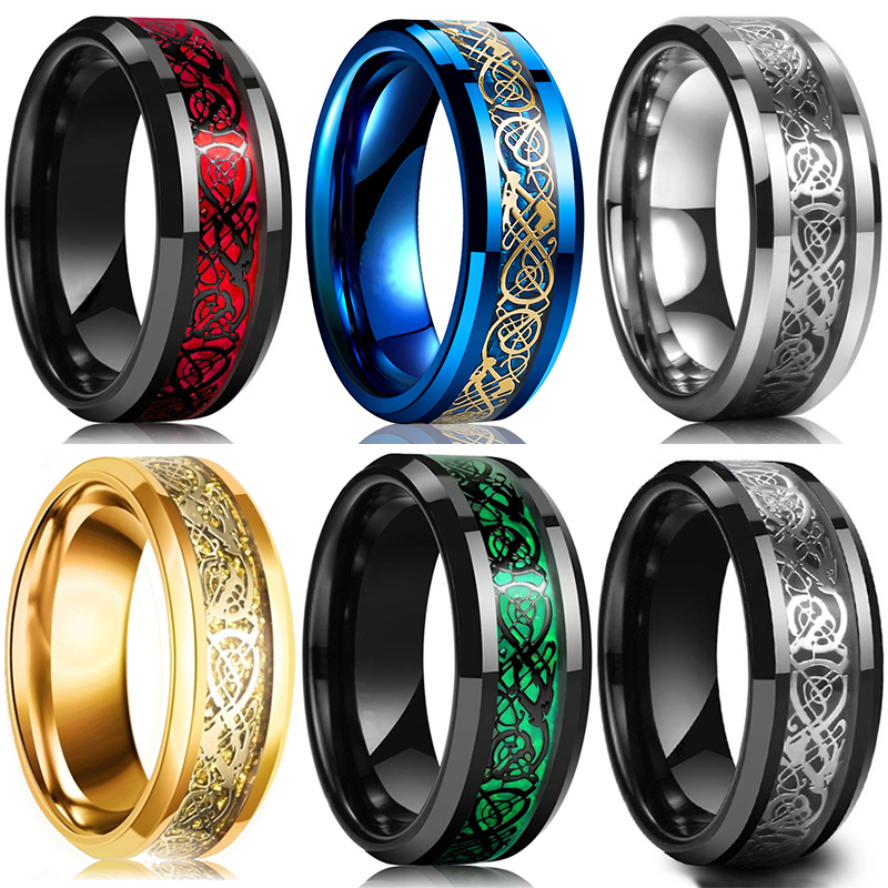 Mode 8mm männer Edelstahl Kelt – Initial Ring Custom Bewertung und Preis