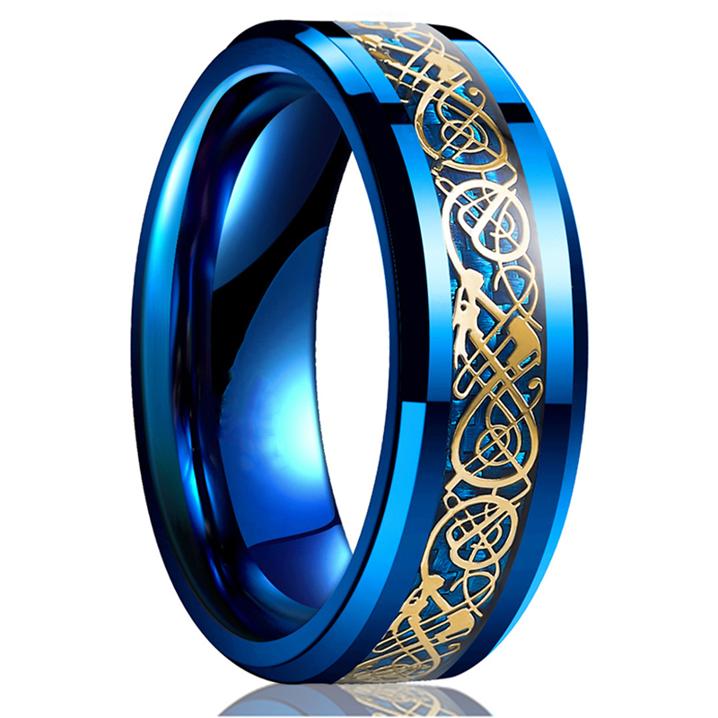 Mode 8mm männer Edelstahl Kelt – Initial Ring Custom Bewertung und Preis