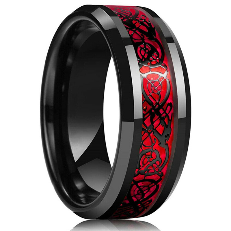 Mode 8mm männer Edelstahl Kelt – Initial Ring Custom Bewertung und Preis
