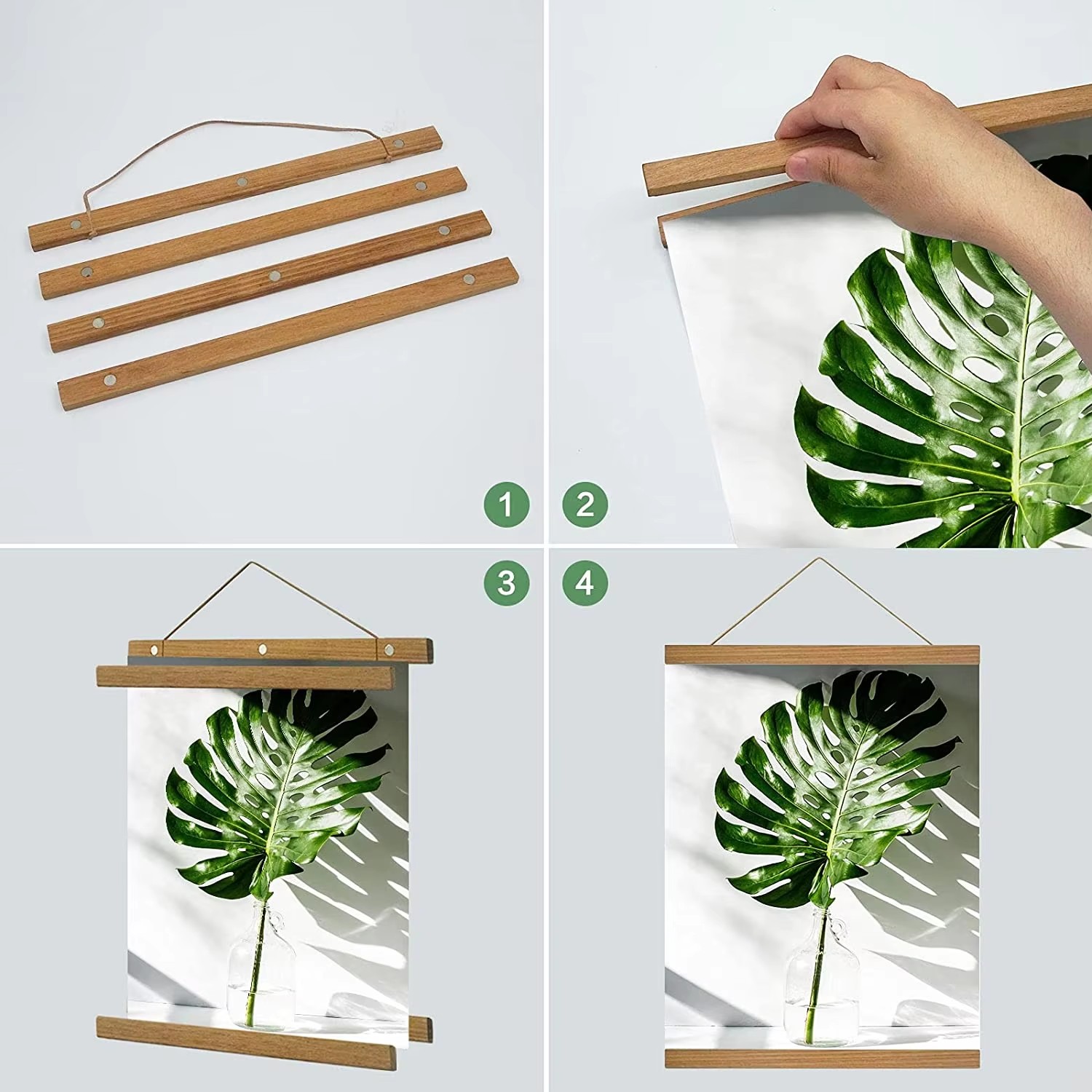 21–90 cm magnetische hölzerne  – Engraved Wood Frame Bewertung und Preis